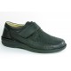 LOREN scarpe uomo pelle nappa M2841 strappo plantare estraibile NERO traforate pianta larga