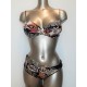 GOLDEN BEACH costume imbottito 2 pezzi 2022 GIOIA Coppa C con ferretto slip maxi NERO FANTASIA bikini Made in Italy