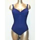 GOLDEN BEACH costume intero 251 LORETTA BLU contenitivo senza ferretto