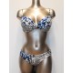 VACANZE ITALIANE costume bikini imbottito con ferretto ZEBRATO/FIORITO BLU slip mini