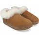 HAFLINGER pantofole pelle montone ICELAND CHESTNUT plantare anatomico sughero/lattice