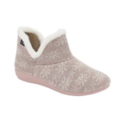 SCHOLL ciabatte pantofole microfibra pelliccia CREAMY BOOTIE ROSA ANTICO plantare estraibile MemoryCuscion