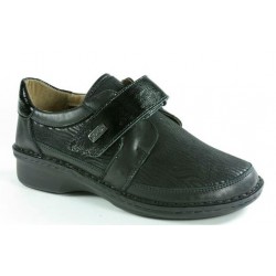 LOREN scarpe ortopediche pelle elast/vernice M2896 plantare estraibile NERO 1 strappo