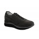 LOREN scarpe sneaker ortopediche lacci A1099 DIAB plantare estraibile NERO CAMOSCIO calzata molto larga