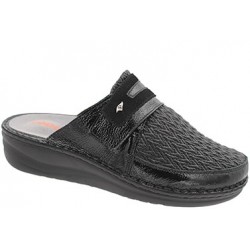 PODOLINE Ciabatte automodellanti VERGIATE predisposte plantare estraibile FUMO/NERO strappo perlato