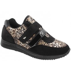 PODOLINE scarpa sportiva riabilitativa postoperatoria elasticizzata RONCADE c/strappi NERO/ORO