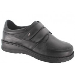 PODOLINE scarpe pelle uomo calzata ampia SARNO riabilitativa postoperatoria NERO elastica