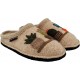 HAFLINGER pantofole FLAIR CACTUS BEIGE 313088 plantare lana cotta antiscivolo