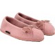 HAFLINGER pantofole ballerina MARINA FIOCCO ROSA 623322 lana cotta fiocco rosa antico
