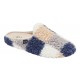 SCHOLL ciabatte microfibra pelliccia boucle' MADDY plantare estraibile BioPrint BLU MULTICOLOR invernale