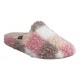 SCHOLL ciabatte microfibra pelliccia boucle' MADDY plantare estraibile BioPrint ROSA MULTICOLOR invernale