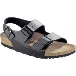 BIRKENSTOCK sandali MILANO 34793 Birko Flor Nubuck BLACK NERO 3 fibbie regolabili