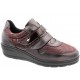 PODOLINE scarpe pelle URBANA con 2 strappi BORDEAUX plantare estraibile + setaflex