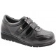 PODOLINE Scarpe FORCE predisposte plantare estraibile 2strappi pelle NERO