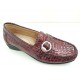LOREN morbido mocassino K3866  stampato COCCO/ PELLE/ ROSSO/ VERNICE plantare estraibile