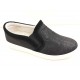 LOREN scarpa donna estiva  L8137 calzata ampia GLITTER/SCAMOSCIATO NERO plantare estraibile