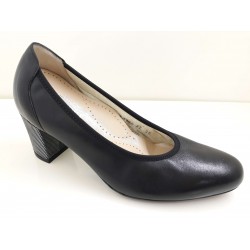 LOREN scarpe tacco morbida pelle A1006 A0030 NAPPA/POINT NERO/GRAFITE plantare pelle