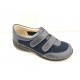 LOREN scarpe estive ortopediche due strappi M2312 NAPPA/TELA BLEU plantare estraibile