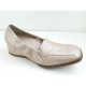 LOREN scarpe con zeppa 69339 morbida pelle con elastico plantare mocassino PERLATO/BEIGE
