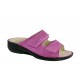 LOREN ciabatte donna pelle 2 strappi M2981 predisposta plantare estraibile FUXIA