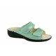 LOREN ciabatte donna pelle 2 strappi M2981 predisposta plantare estraibile MENTA