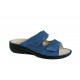 LOREN ciabatte donna pelle 2 strappi M2981 predisposta plantare estraibile BLUETTE