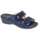 BENEXA ciabatte 8426 BLU morbido sottopiede plantare imbottito pelle 2 strappi anatomico