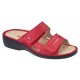 BENEXA Ciabatte 2 fasce strappi 5924 predisposte plantare estraibile ROSSO pelle