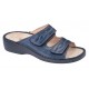 BENEXA Ciabatte 2 fasce strappi 8294 predisposte plantare estraibile pelle BLU