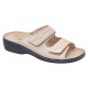 BENEXA Ciabatte 2 fasce strappi 8294 predisposte plantare estraibile pelle BEIGE