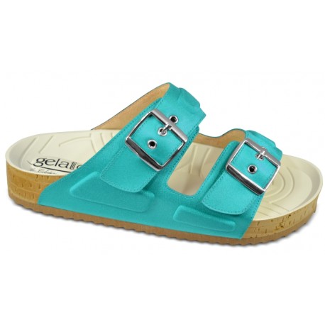 GELATTTO ciabatte plantare gel WOODSTOCK 2.0 SOP 2 fasce strappi ARRURRO MARE morbidissime