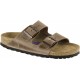 BIRKENSTOCK Ciabatte ARIZONA 552813 Oiled Leather TABACCO BROWN plantare soft pelle 2 fibbie