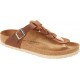 BIRKENSTOCK Infradito treccia GIZEH BRAIDED Oiled Leather COGNAC plantare pelle 1 fibbia