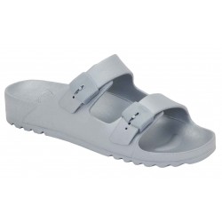 SCHOLL ciabatte gomma eva 2 fasce BAHIA ARGENTO plantare BioPrint mare piscina spa