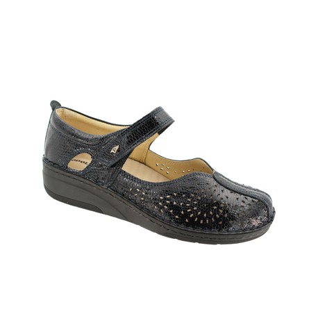 PODOLINE Scarpa sandalo traforato pelle SONA predisposta plantare estraibile BLU MARLEY