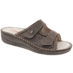 PODOLINE ciabatte 2 fasce strappi SORA predisposta plantare estraibile inserti setaflex TAUPE