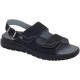 SCHOLL sandali uomo 2 fasce strappi GABRIEL SANDAL pelle NERO plantare estraibile Memory