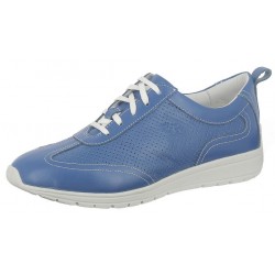 SANAGENS scarpe donna WASH 120 lacci plantare estraibile BLUETTE pelle camoscio traforata lavabile