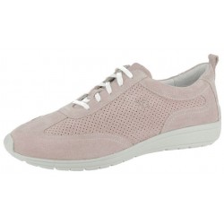 SANAGENS scarpe donna WASH 120 lacci plantare estraibile ROSA CIPRIA pelle camoscio traforata lavabile