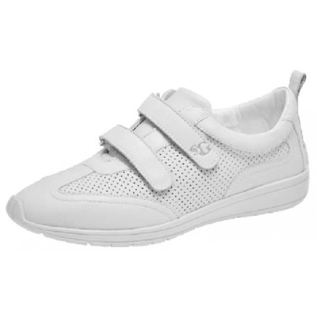 SANAGENS scarpe donna WASH 116 strappi plantare estraibile WHITE BIANCO pelle traforata lavabile