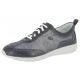 SANAGENS scarpe donna WASH 136 lacci plantare estraibile NAVY BLU pelle nappa lavabile