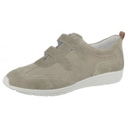 SANAGENS scarpe uomo pelle camoscio WASH 522 plantare estraibile lavabile 2 strappi SABBIA