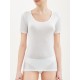 RAGNO Maglietta donna NATURAL IPOALLERGENIC 028197 mezza manica cotone filo scozia BIANCO