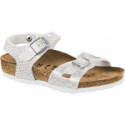 BIRKENSTOCK KIDS sandali infradito cinturino attorno alluce TAORMINA MAGIC SNAKE WHITE 1008286