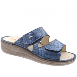PODOLINE Ciabatte 2 fasce strappi GERACE predisposte plantare estraibile BLU OCEANO