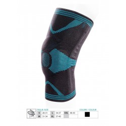 ORIONE GINOCCHIERA 413 ELASTICA stecche flessibili stabilizzatore rotuleo NERO