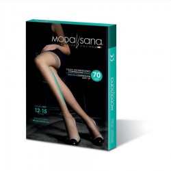 MODASANA SANAGENS calze 70 DEN AUTOREGGENTE 12-15 mmHg maglia rete NERO