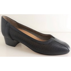 SANAGENS scarpe estive eleganti decollete LAPREDISPOSTA166 tacco 3,5cm plantare estraibile NERO