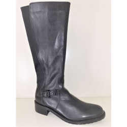 SANAGENS stivali con zip in pelle con banda elastica sul retro LAPREDISPOSTA1676 plantare estraibile NERO