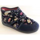 SANAGENS pantofole chiuse bambino velluto RANOTTO 179 plantare pelle BLU MIX